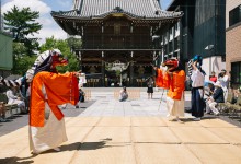 山本源太夫社中 春日神社での総舞報告
