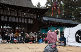 ２月３日滋賀県大津市”建部大社”での総舞奉納