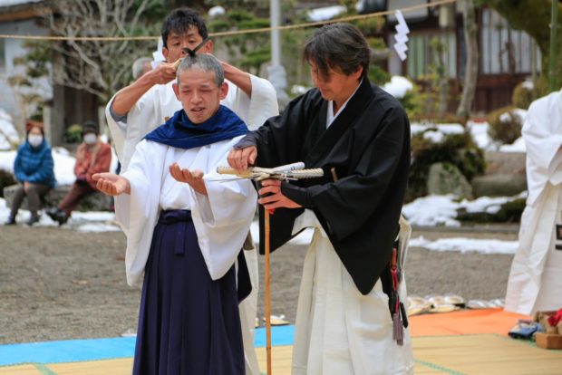 2月1日 東近江市河桁河辺神社での加藤菊太夫社中総舞ご報告 伊勢大神楽 山本勘太夫 獅子舞