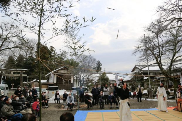 2月1日 東近江市河桁河辺神社での加藤菊太夫社中総舞ご報告 伊勢大神楽 山本勘太夫 獅子舞