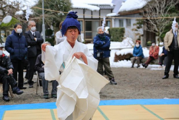 2月1日 東近江市河桁河辺神社での加藤菊太夫社中総舞ご報告 伊勢大神楽 山本勘太夫 獅子舞